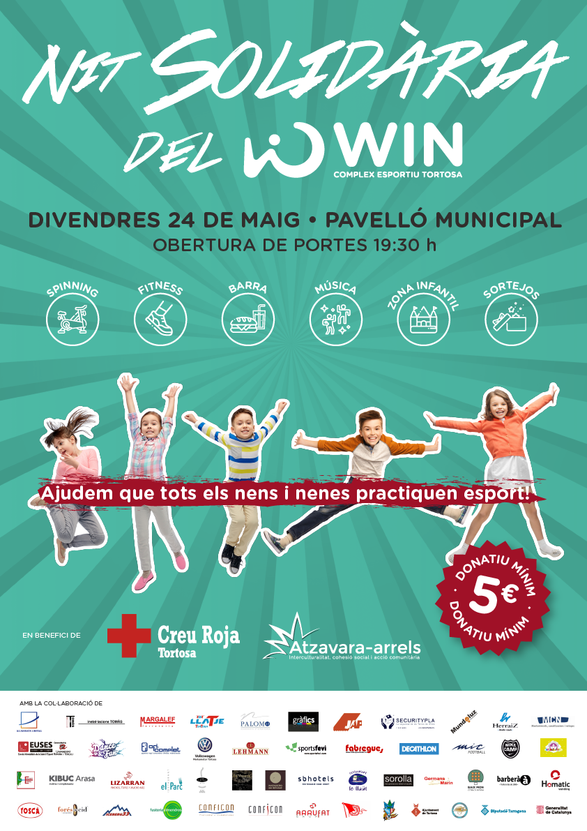 Cartell 1a Nit Solidària WIN Tortosa